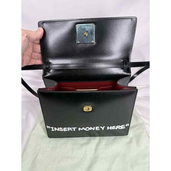 Off White Jitney 1.4 Top Handle Black "Insert Money Here" SPB-TS 346775 - Picture 10 of 16